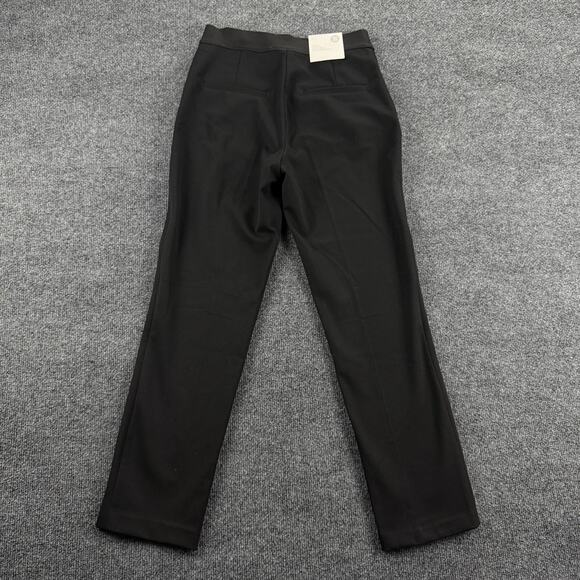 H&M Pants Womens 4 Black Slacks Regular Waist Ankle Length Elastic Conscious - Picture 13 of 14
